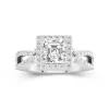 Nature Asscher 1.50ct Moissanite Engagement Ring