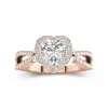 Nature Heart 1.50ct Moissanite Engagement Ring