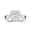 Nature Heart 1.50ct Moissanite Engagement Ring