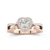 Nature Heart 1.00ct Moissanite Engagement Ring