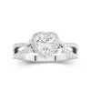 Nature Heart 1.00ct Moissanite Engagement Ring