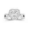 Nature Heart 2.00ct Moissanite Engagement Ring