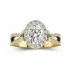 Nature Oval 1.50ct Moissanite Engagement Ring