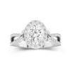 Nature Oval 1.50ct Moissanite Engagement Ring