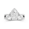 Nature Pear 1.50ct Moissanite Engagement Ring