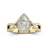 Nature Pear 1.50ct Moissanite Engagement Ring