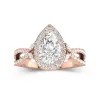 Nature Pear 2.00ct Moissanite Engagement Ring