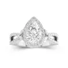 Nature Pear 2.00ct Moissanite Engagement Ring