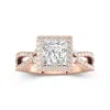 Nature Princess 1.50ct Moissanite Engagement Ring