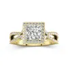 Nature Princess 1.50ct Moissanite Engagement Ring