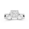 Nature Princess 1.00ct Moissanite Engagement Ring