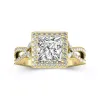 Nature Princess 2.00ct Moissanite Engagement Ring