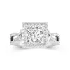 Nature Princess 2.00ct Moissanite Engagement Ring