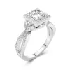 Nature Asscher 1.50ct Moissanite Engagement Ring