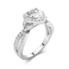 Nature Heart 1.50ct Moissanite Engagement Ring