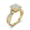 Nature Princess 2.00ct Moissanite Engagement Ring