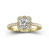 Vintage Asscher 1.00ct Moissanite Engagement Ring Signet Engagement Ring