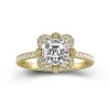 Vintage Asscher 2.00ct Moissanite Engagement Ring Signet Engagement Ring