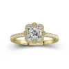 Vintage Cushion 1.00ct Moissanite Engagement Ring