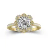 Vintage Cushion 2.00ct Moissanite Engagement Ring