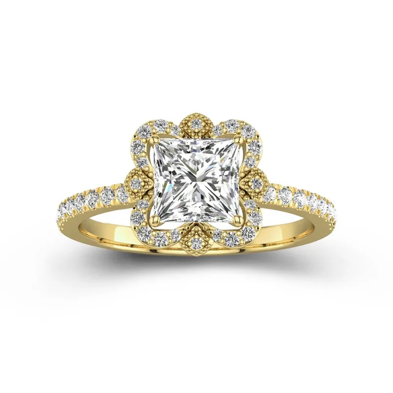 Vintage Princess 1.50ct Moissanite Engagement Ring