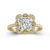 Vintage Princess 2.00ct Moissanite Engagement Ring