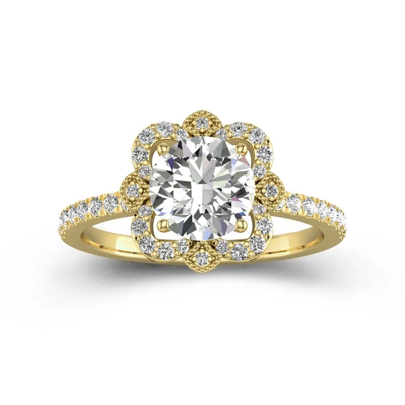 Vintage Round 1.50ct Moissanite Engagement Ring