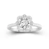 Vintage Round 1.00ct Moissanite Engagement Ring