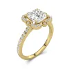 Vintage Cushion 1.50ct Moissanite Engagement Ring