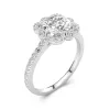 Vintage Round 1.00ct Moissanite Engagement Ring Signet Engagement Ring