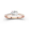 1.00ct Moissanite Engagement Ring 14K Rose Gold