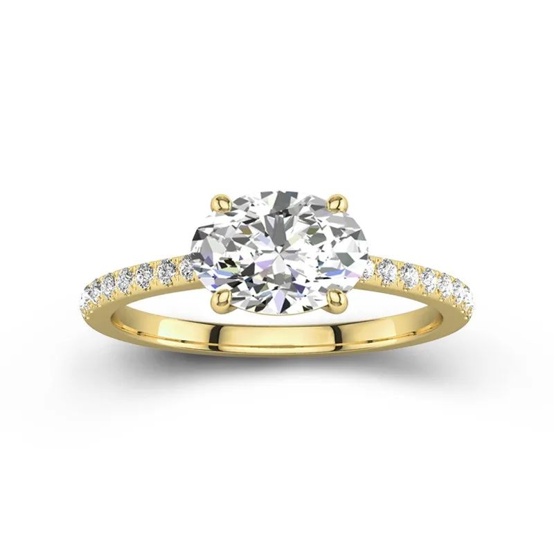 2.00ct Moissanite Engagement Ring 14K Gold