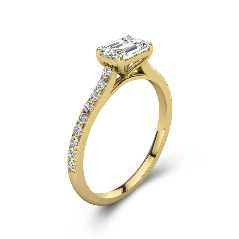 1.50ct Moissanite Engagement Ring 14K Gold