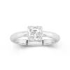 Understated Asscher 1.00ct Moissanite Engagement Ring