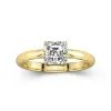 Understated Asscher 1.00ct Moissanite Engagement Ring