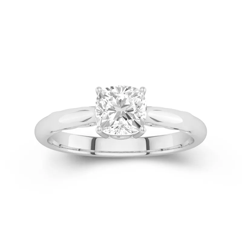 Understated Cushion 1.00ct Moissanite Engagement Ring