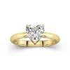 Understated Heart 1.50ct Moissanite Engagement Ring