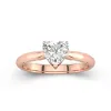 Understated Heart 1.00ct Moissanite Engagement Ring