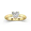 Understated Heart 1.00ct Moissanite Engagement Ring