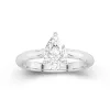 Understated Pear 1.50ct Moissanite Engagement Ring