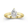 Understated Pear 1.50ct Moissanite Engagement Ring