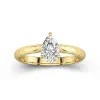 Understated Pear 1.00ct Moissanite Engagement Ring