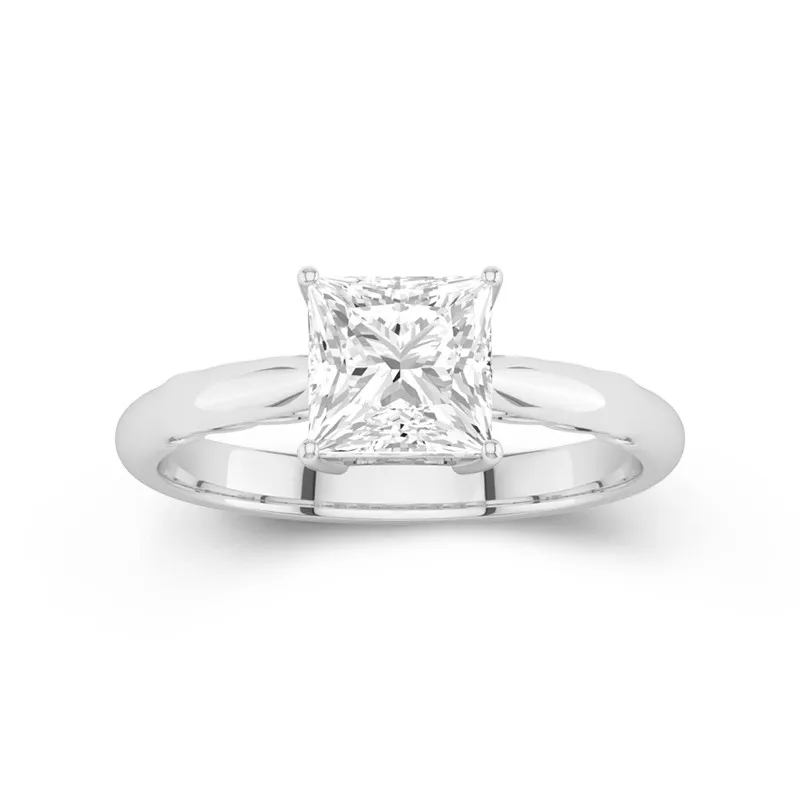 Understated Princess 1.50ct Moissanite Engagement Ring