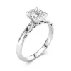 Understated Cushion 1.50ct Moissanite Engagement Ring