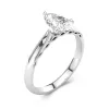 Understated Pear 1.50ct Moissanite Engagement Ring