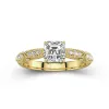 Baroque Asscher 1.00ct Moissanite Engagement Ring