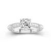 Baroque Cushion 1.50ct Moissanite Engagement Ring