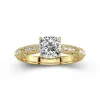 Baroque Cushion 1.50ct Moissanite Engagement Ring