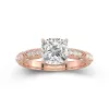 Baroque Cushion 2.00ct Moissanite Engagement Ring