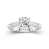 Baroque Cushion 2.00ct Moissanite Engagement Ring